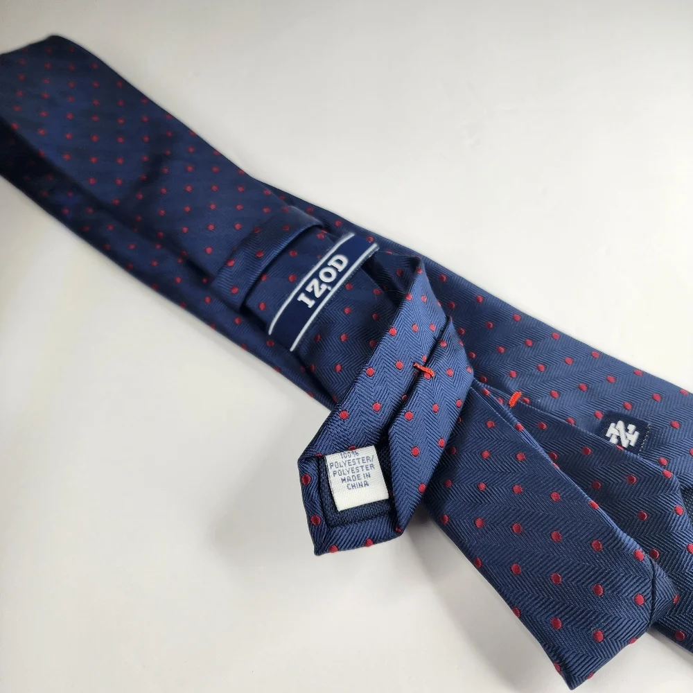 IZOD Blue and Red Polka Dot Tie.